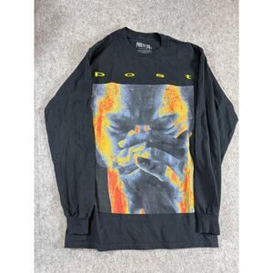 Post Malone Tour Long Sleeve Shirt Mens Small Black Posty Co. Concert Casual